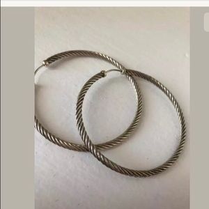 David Yurman “Authentic” X-Large hoop earrings